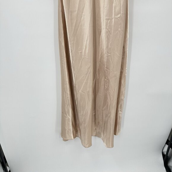 FLORA NIKROOZ slip nightie satin embroidered sleep lingerie negligee nude S - Picture 9 of 11